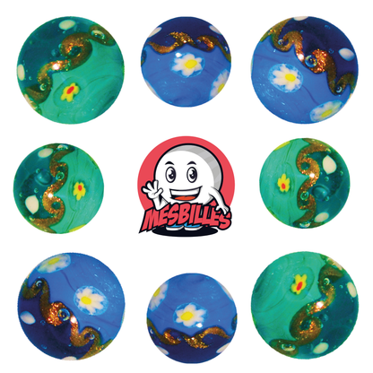 1 Bille Art Hokusai Vert 22 mm