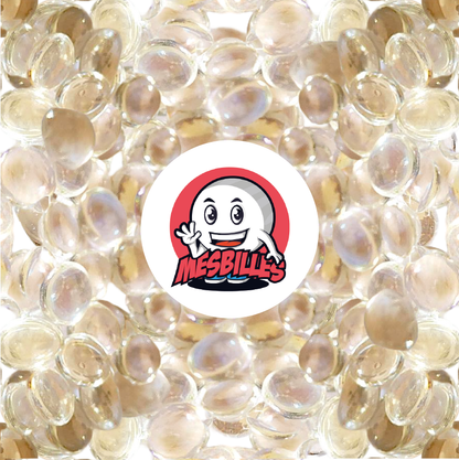 1 Bille Plate Irisée Cristal 18 mm