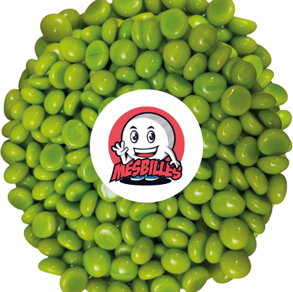 1 Flache Murmel 12 mm Perle Zitronengrün