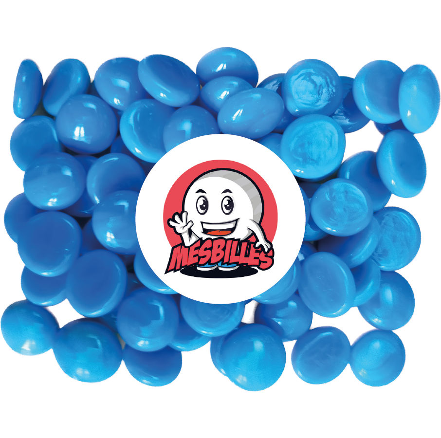 1 Bille Plate Perle Bleu-Clair 18 mm