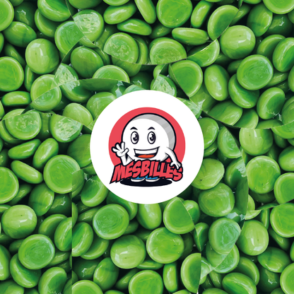 1 Bille Plate Perle Vert 18 mm