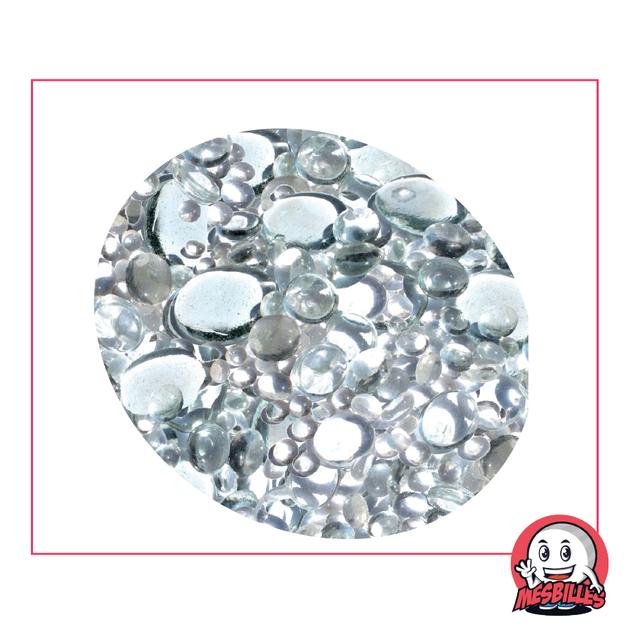 Billes Plate cristal, transparentes et translucides brillantes, 12mm-30mm