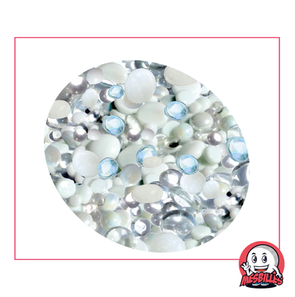 Billes Plates en verre blanc et cristal, opaques et transparentes, 12mm à 30mm