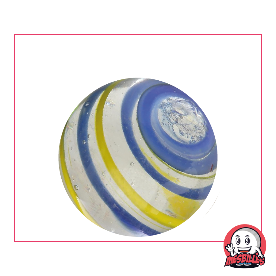 1 Bille Cyclone Vert et Bleu 35 mm