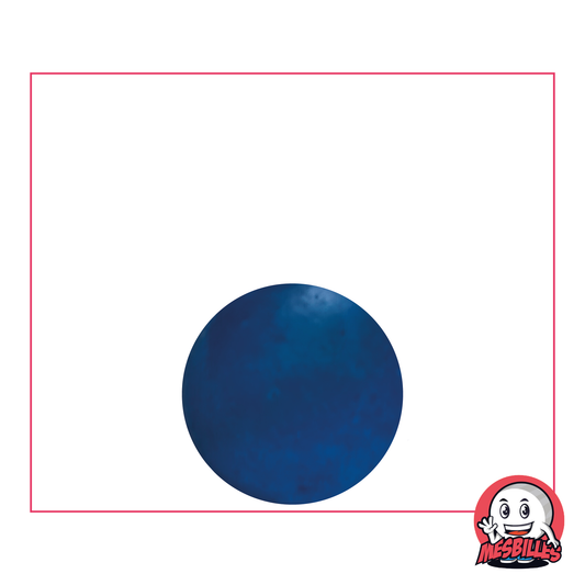 Bille Flou Bleu Foncé de 16 mm, sphère de verre bleu foncé translucide à l'aspect voilé