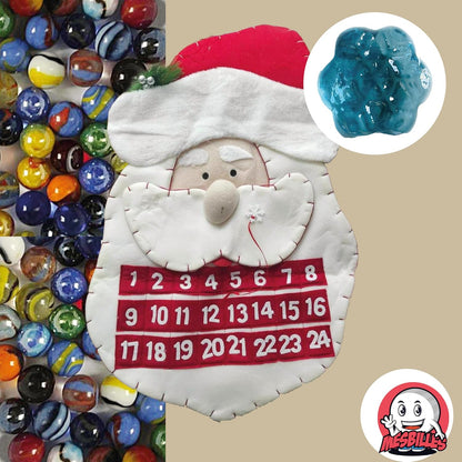 Adventskalender: 48 Murmeln plus 1 Murmel in Schneeflockenform
