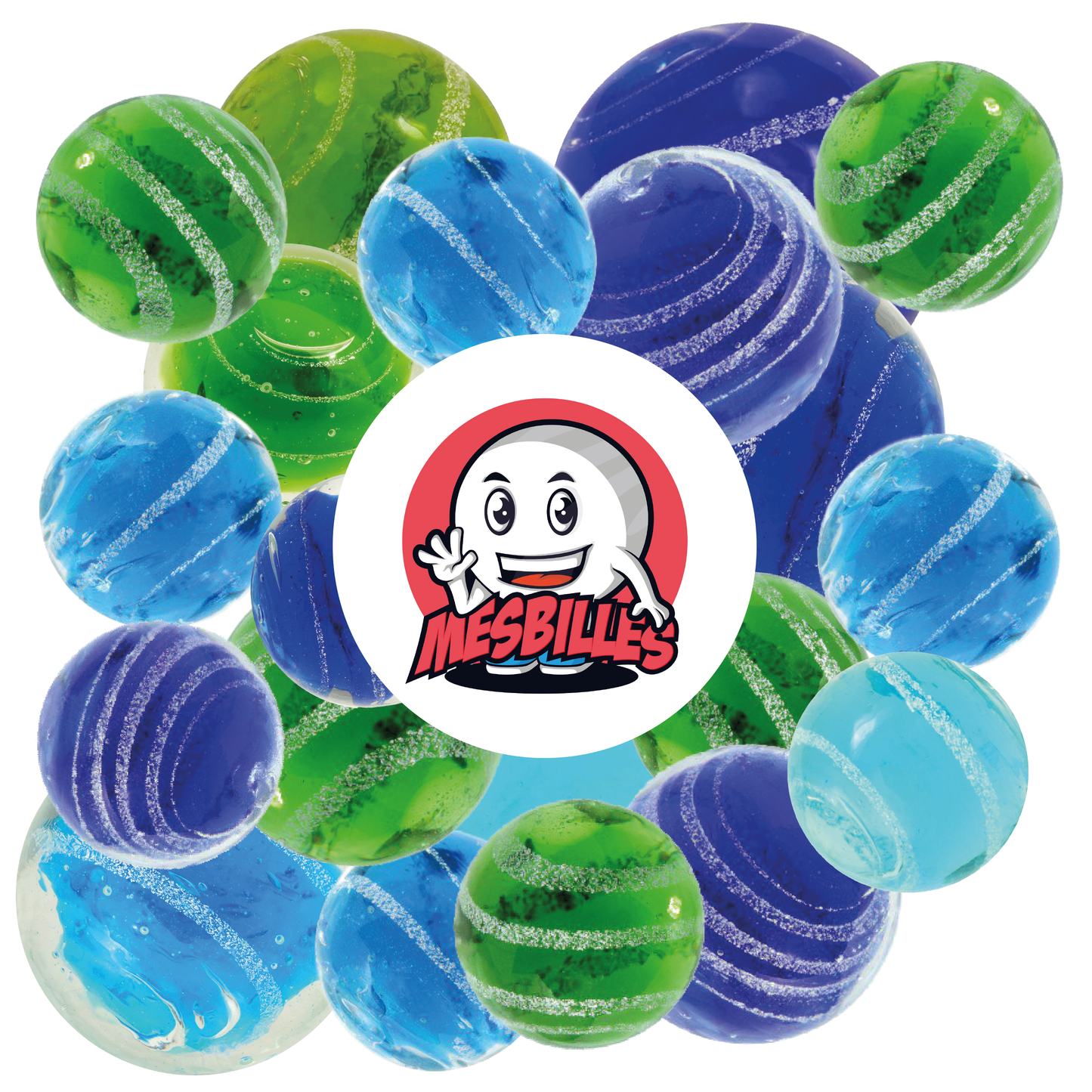 1 Bille Art Céleste Bleue 16 mm