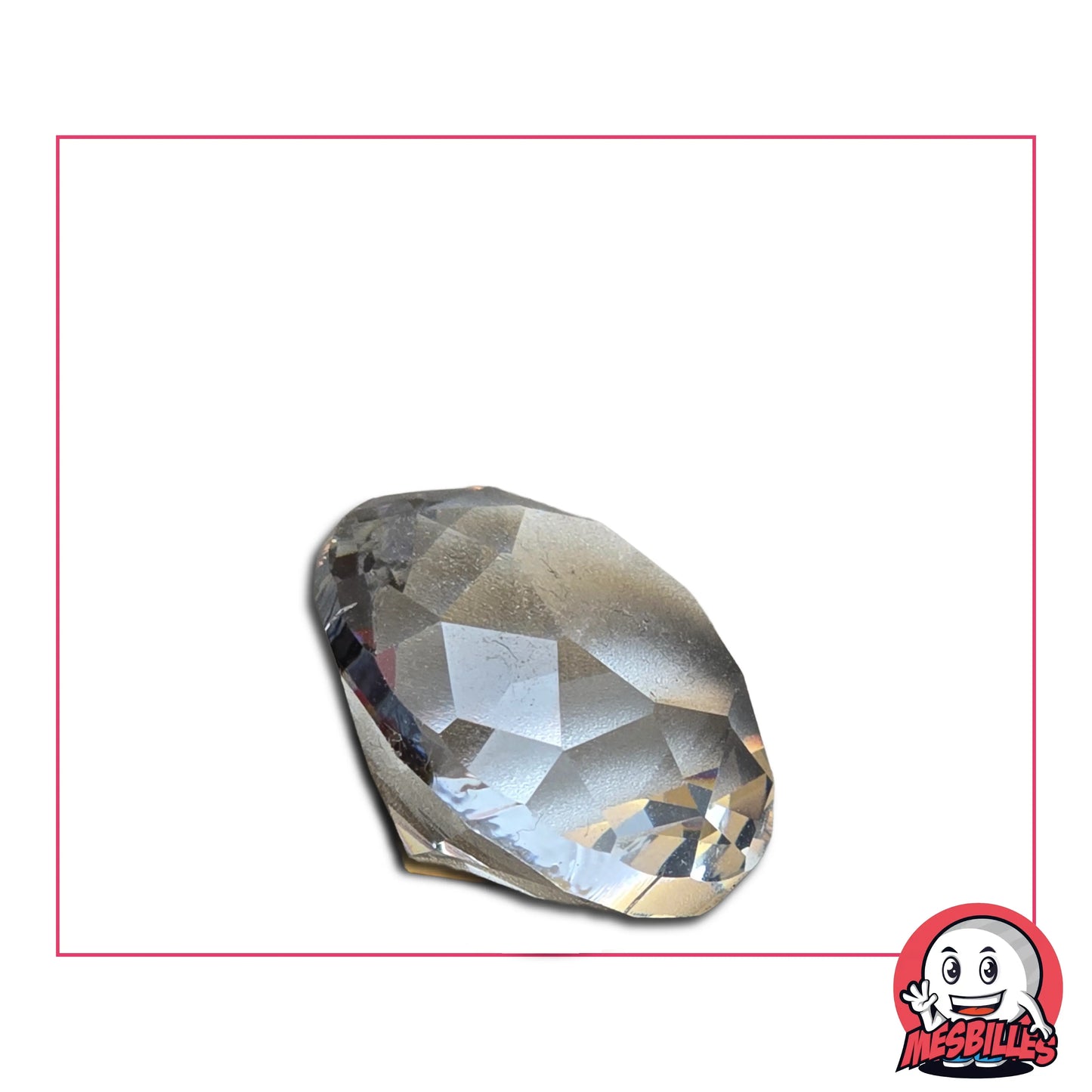 Une bille d'art en Cristal de bohème&nbsp;et qui a la forme d'un Diamant !