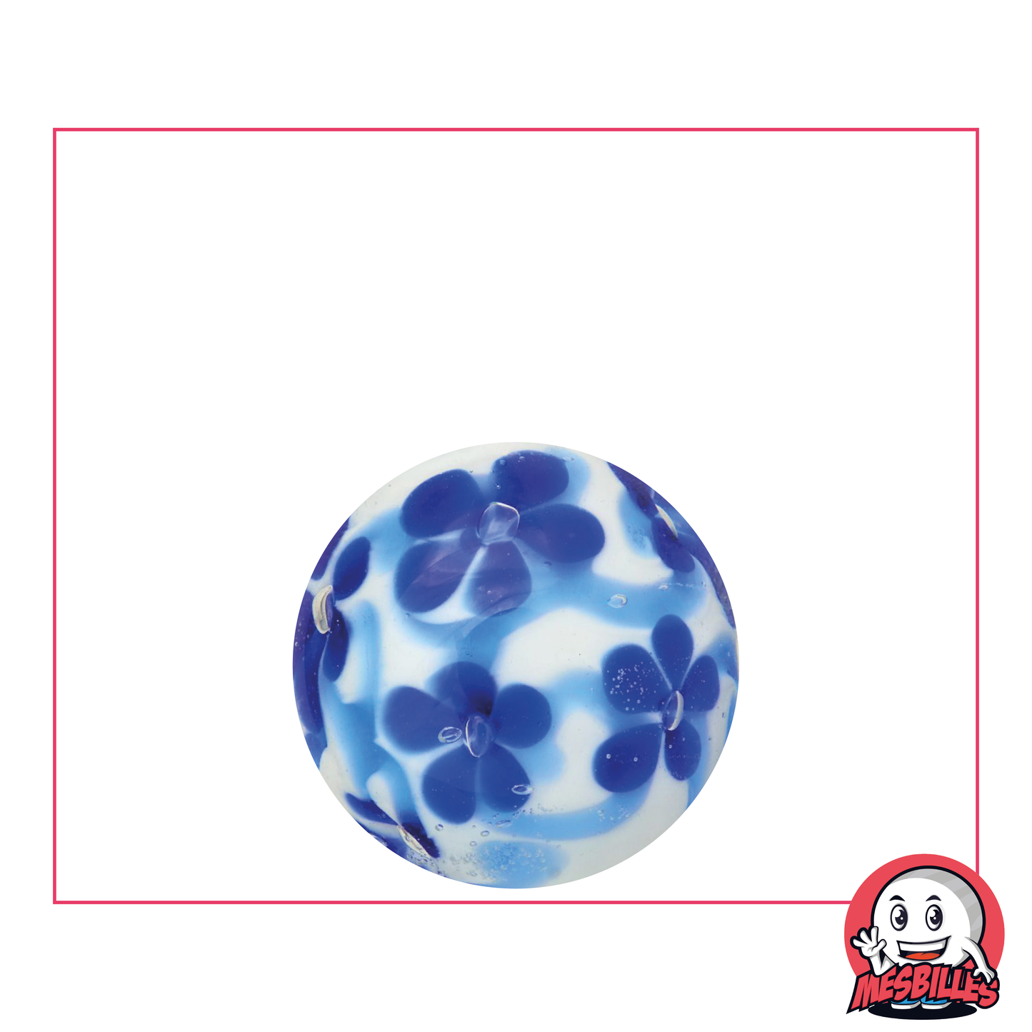 1 Bille Art Daisy Bleu 22 mm