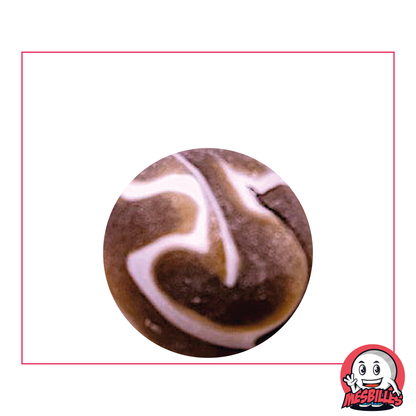 1 Bille Givrée Ambre 25 mm