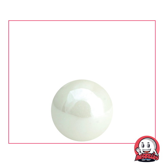 MeineMurmeln - Murmeln Glänzend Weiß Perlmutt opak glänzend 16 mm