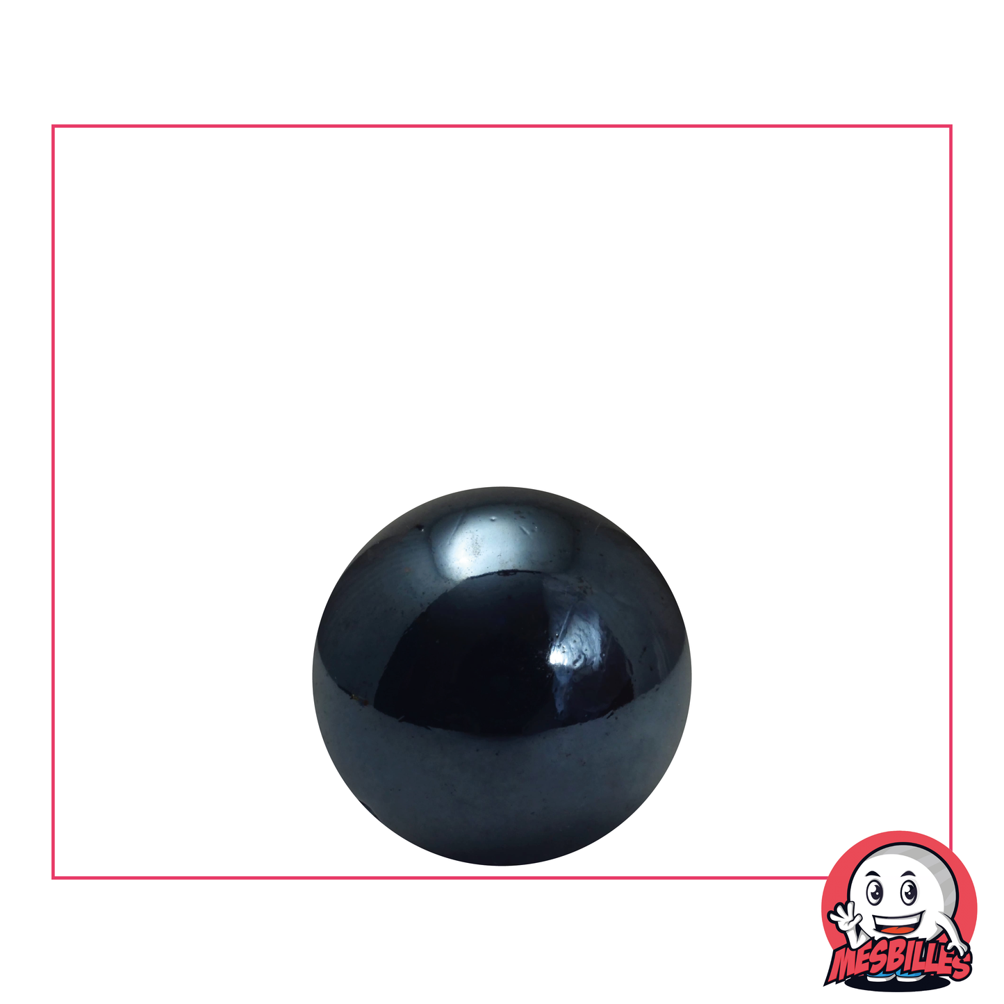 MeineMurmeln - Murmeln Glänzend Schwarz Perlmutt opak glänzend 16 mm