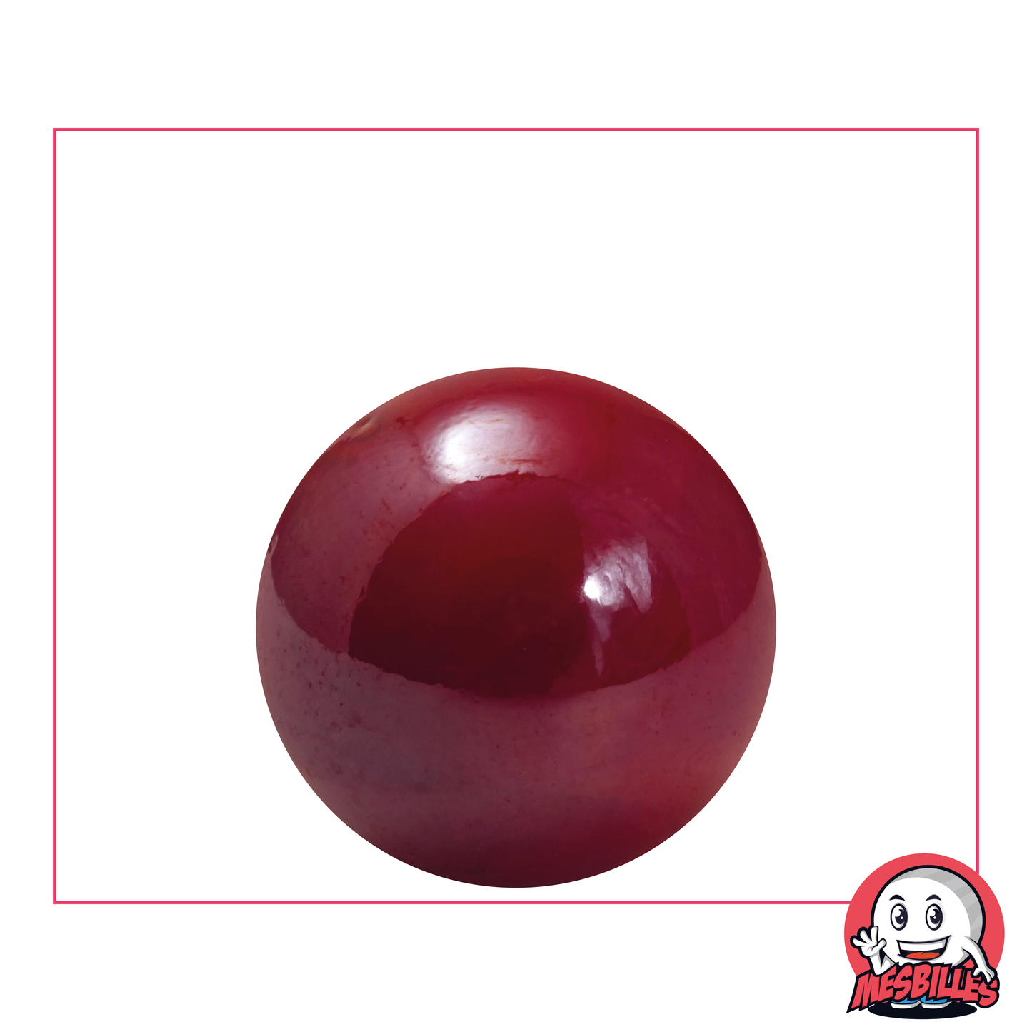Murmeln Glänzend 14 mm - Opakes Glas und Glänzend Rot - MeineMurmeln