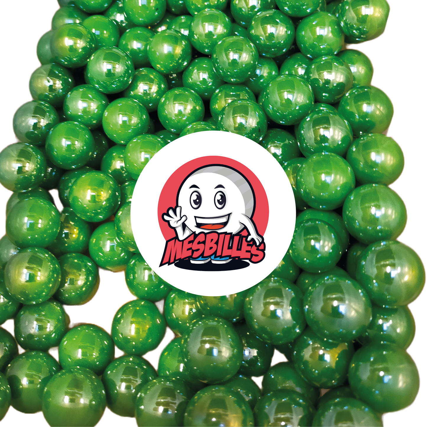 1 Bille Vert Glossy 25 mm