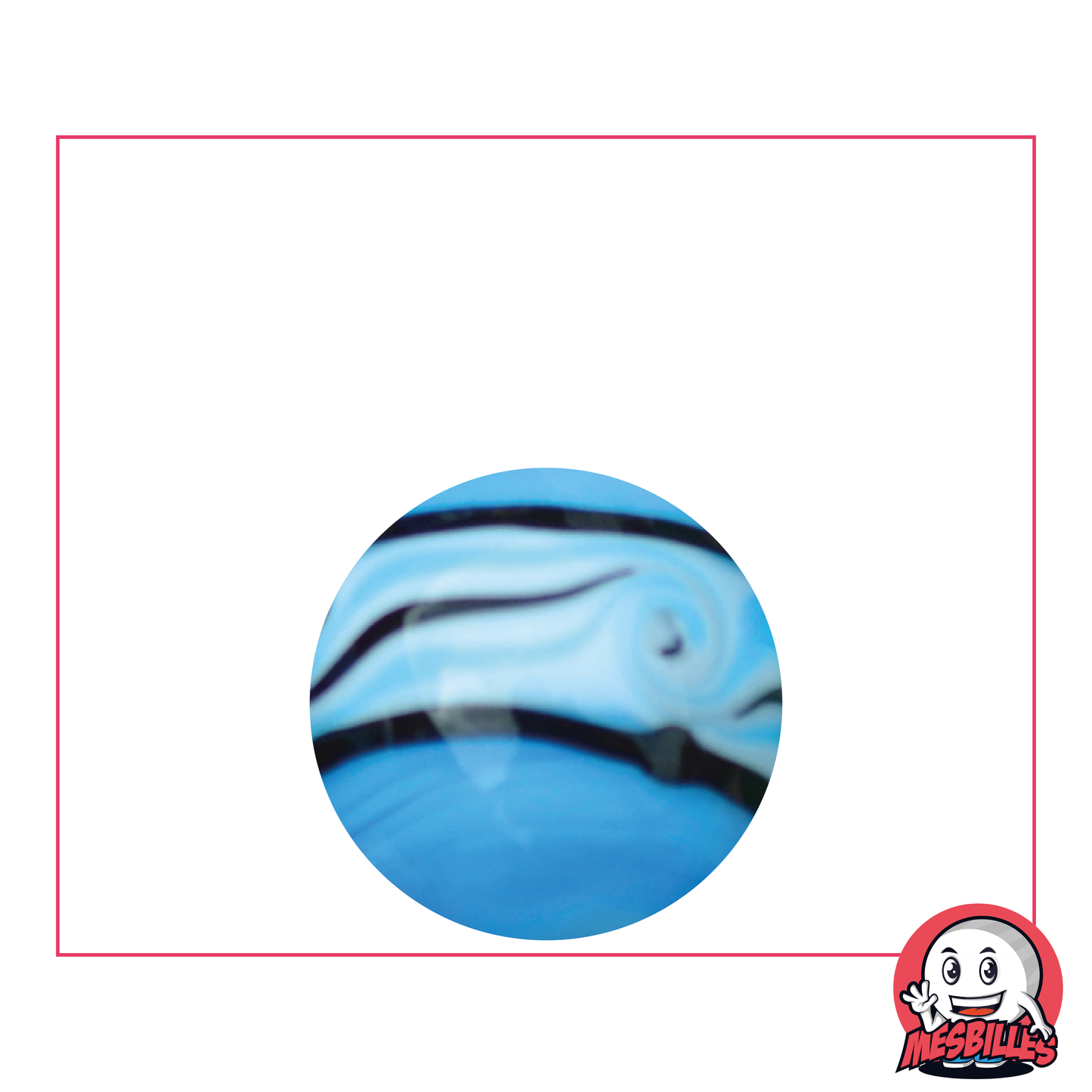 1 Murmeln Kunst Hawaii Türkis 22 mm