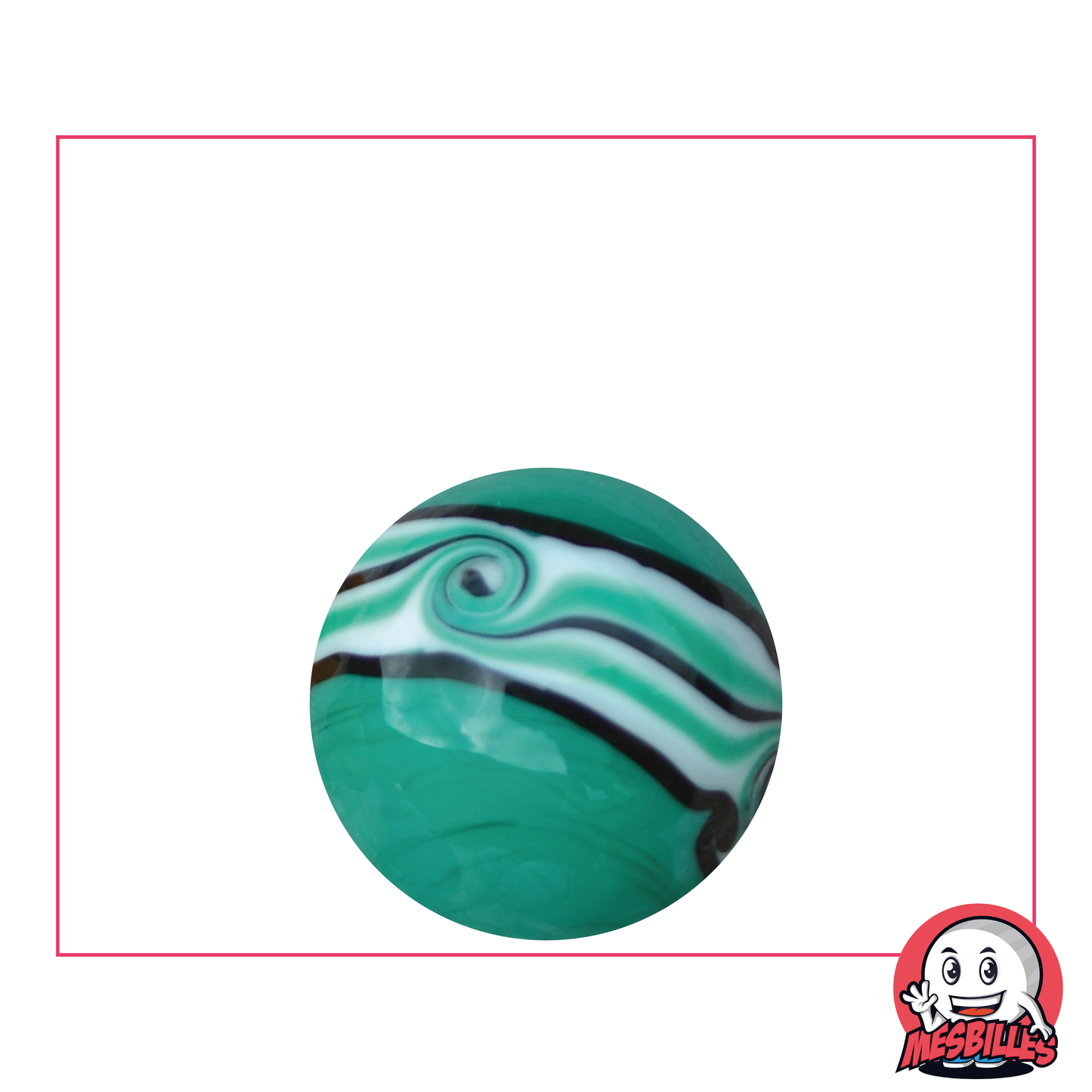 1 Bille Art Hawaï Vert 22 mm