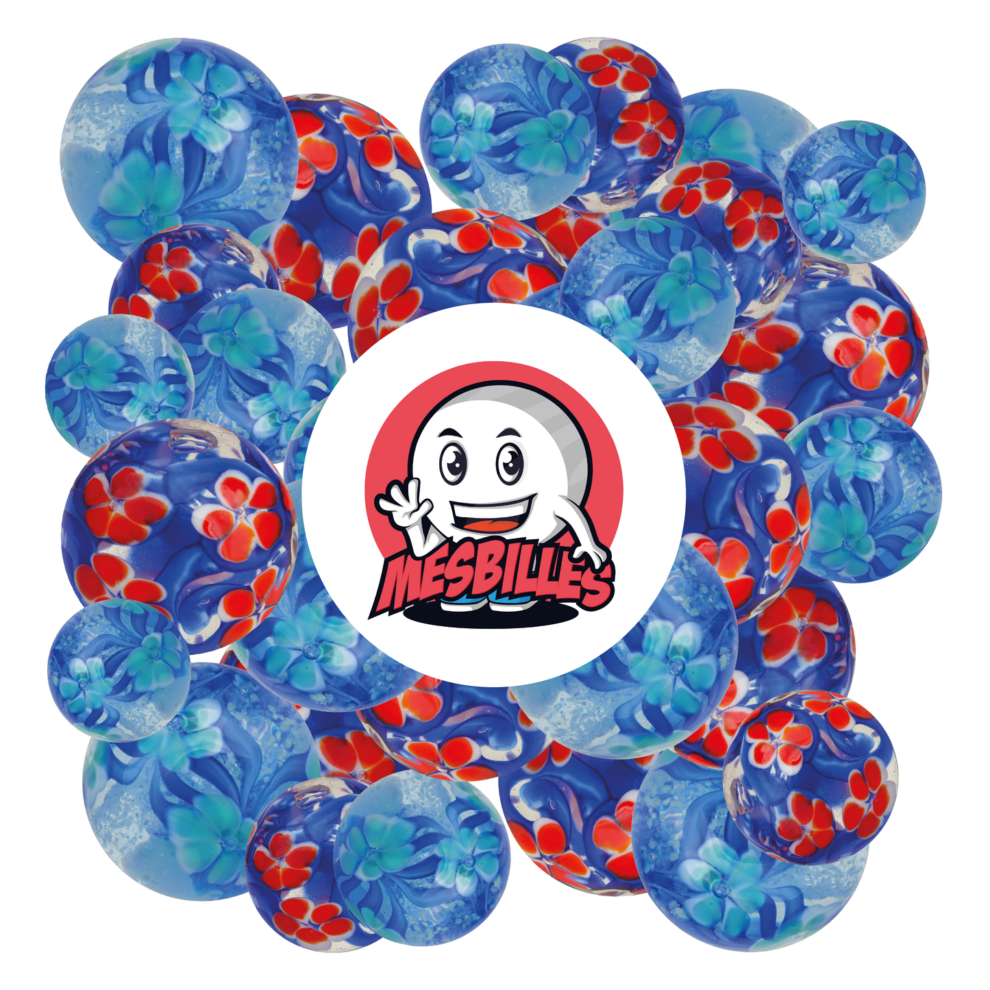 1 Bille Art Jardin Fleuri 16 mm