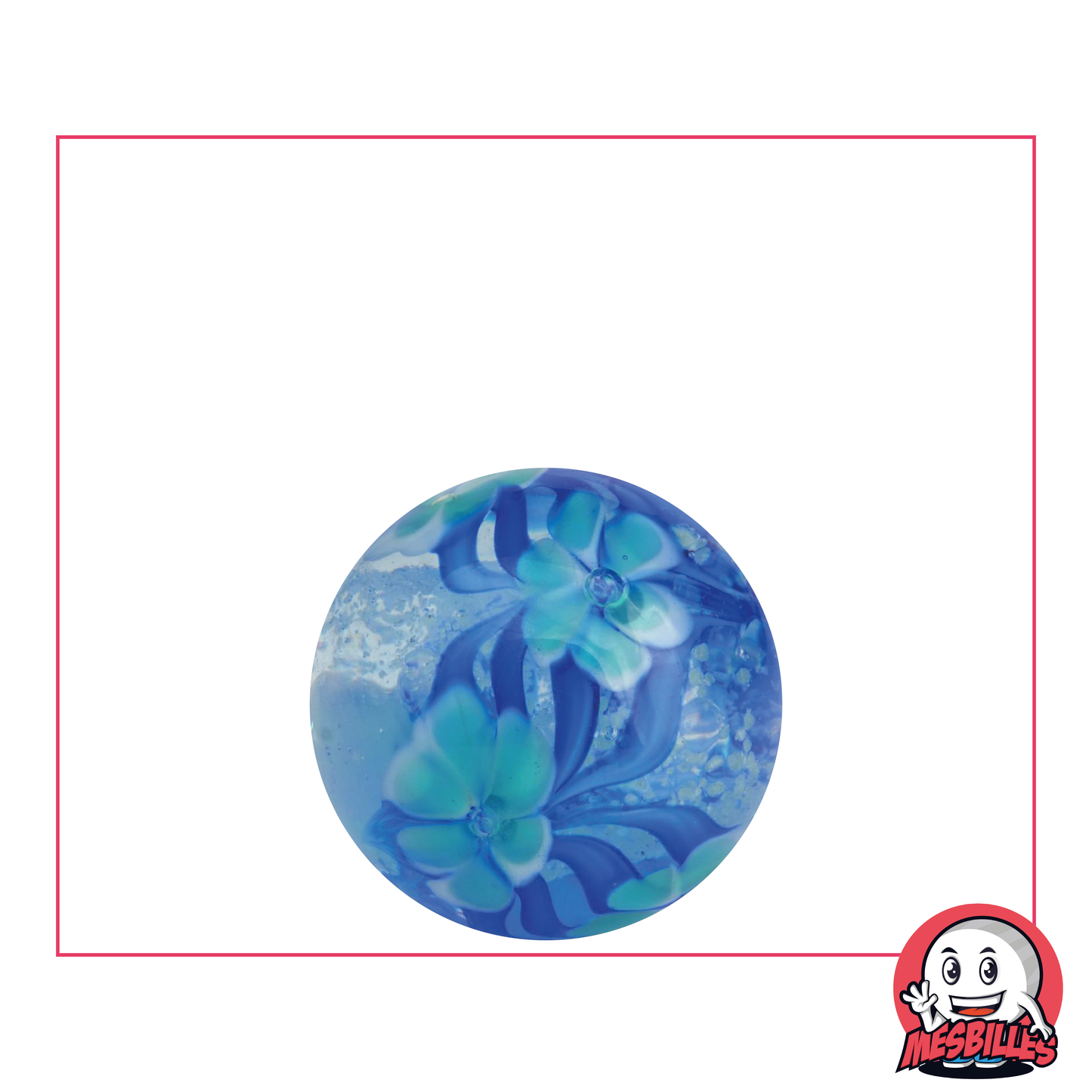 1 Murmeln Art Blühender Garten phosphoreszierend 22 mm