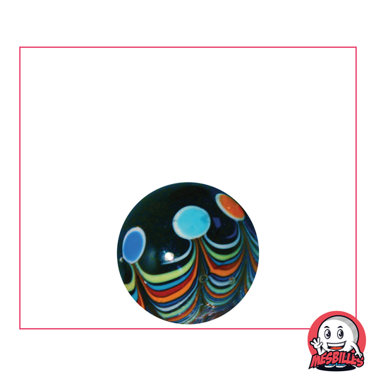 Bille d'Art Joker Noir 16 mm, ronds colorés imbriqués - série limitée jeu de plein air