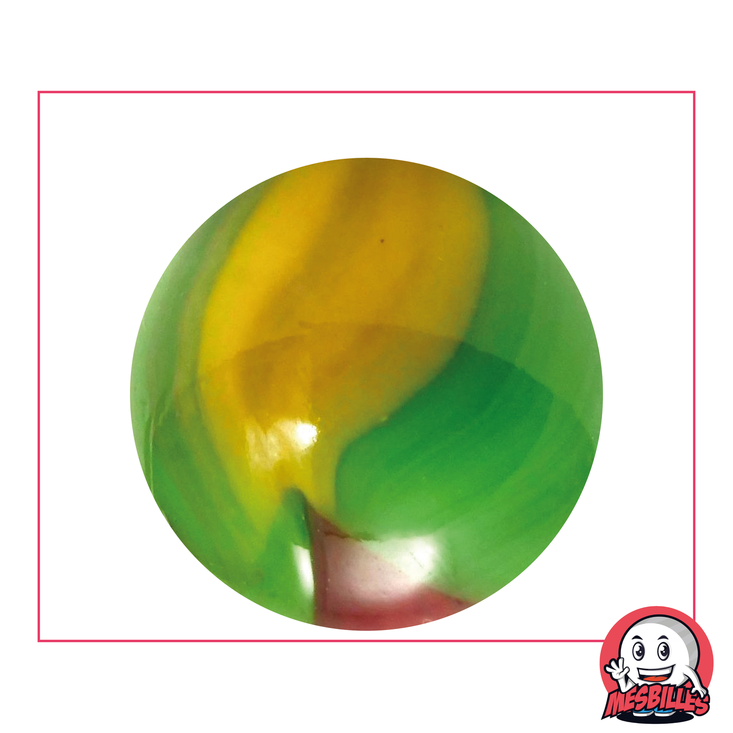 Bille Jungle 42 mm Vert Jaune Marron - MesBilles