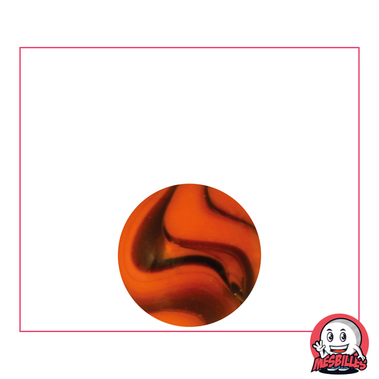 Murmeln Jupiter 16 mm in Orange mit braunen Streifen – MeineMurmeln