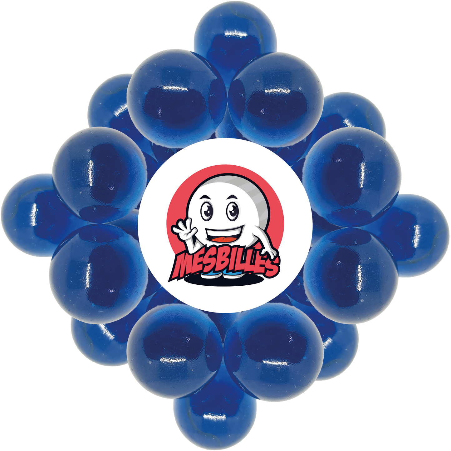 1 Murmel Lupe Blau 16 mm