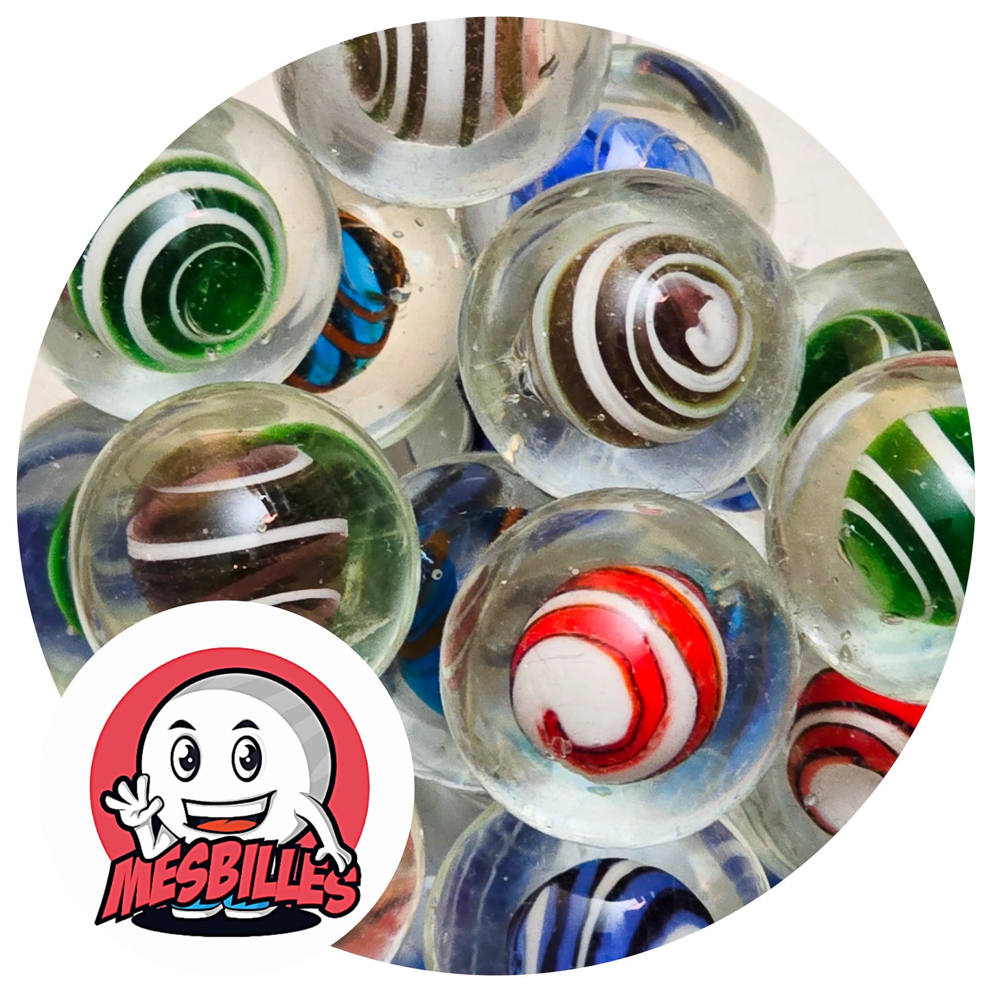 Découvrez les Billes Art Vague Bleu Intense 25 mm : un tourbillon bleu élégant, inspiré de l’océan. Une bille artistique unique, idéale pour collection, déco et jeu.