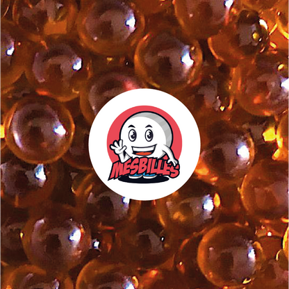 1 Bille verre de bohème Loupe Ambre 08 mm