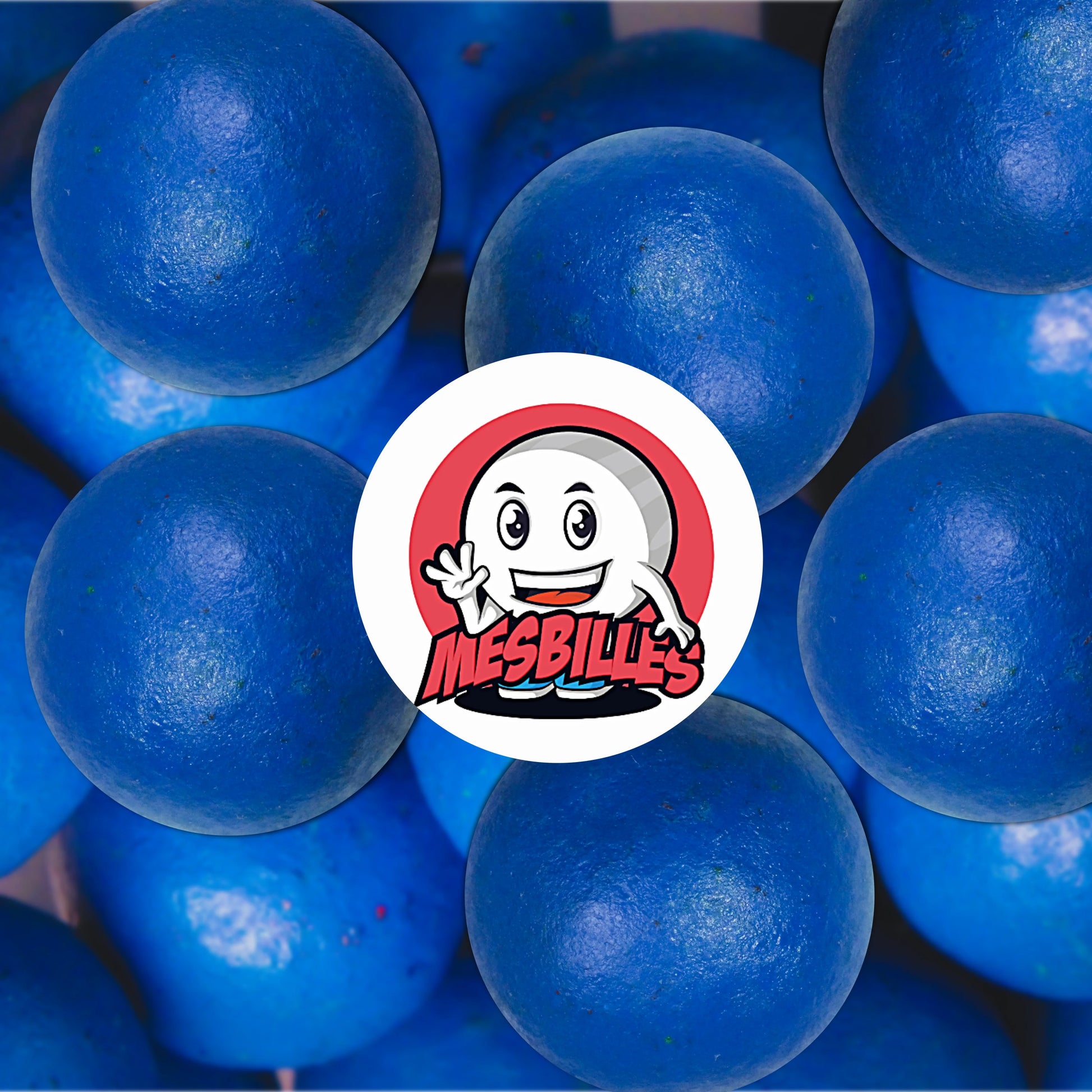 Billes en terre bleues 16 mm ; fabrication artisanale française avec texture mate et charme traditionnel