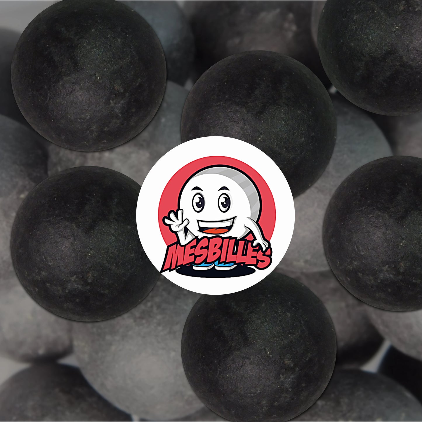 Billes en terre noires 16 mm ; fabrication artisanale française avec texture mate et charme traditionnel