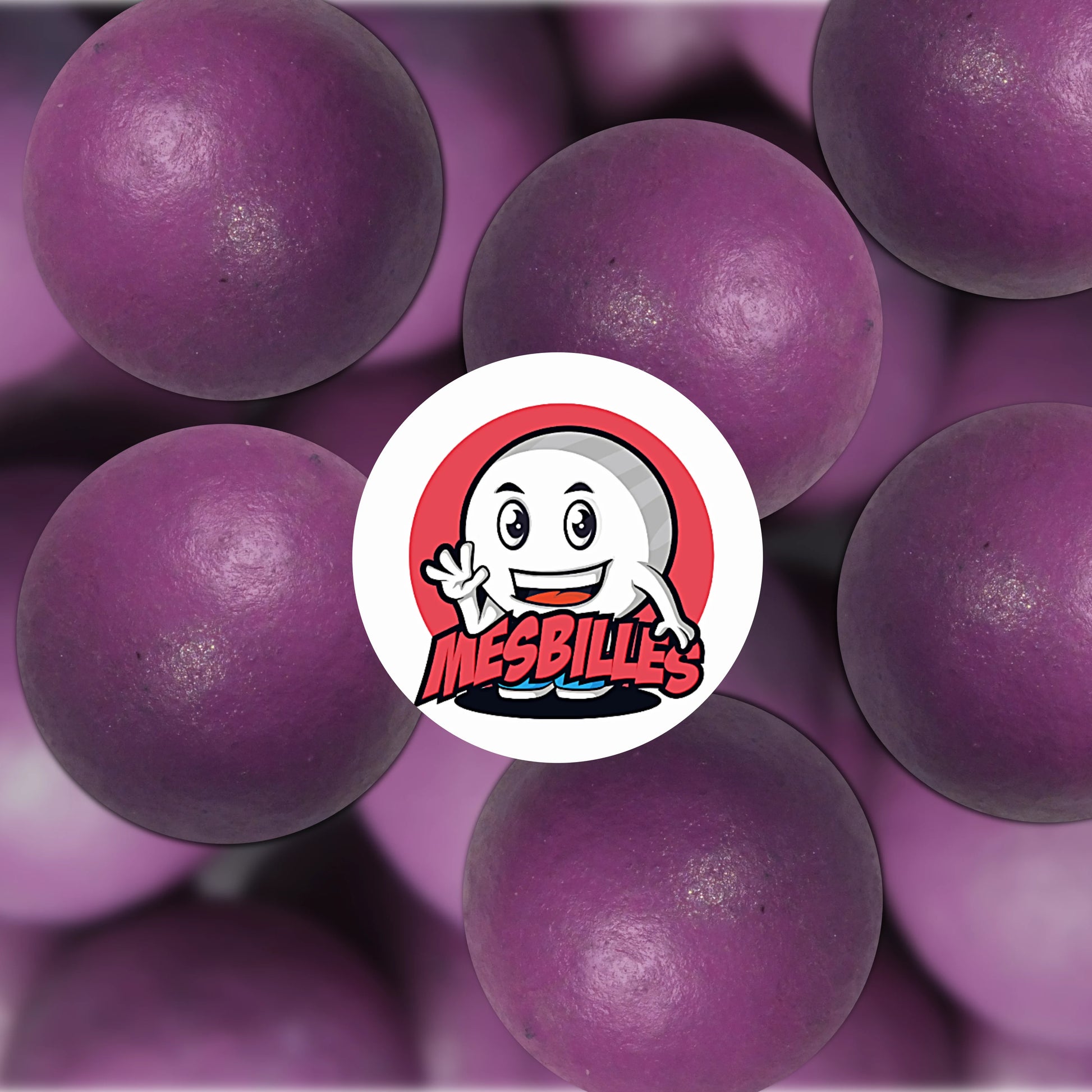 Ensemble de billes violettes en argile 16 mm ; pièces artisanales françaises aux teintes profondes et au charme intemporel