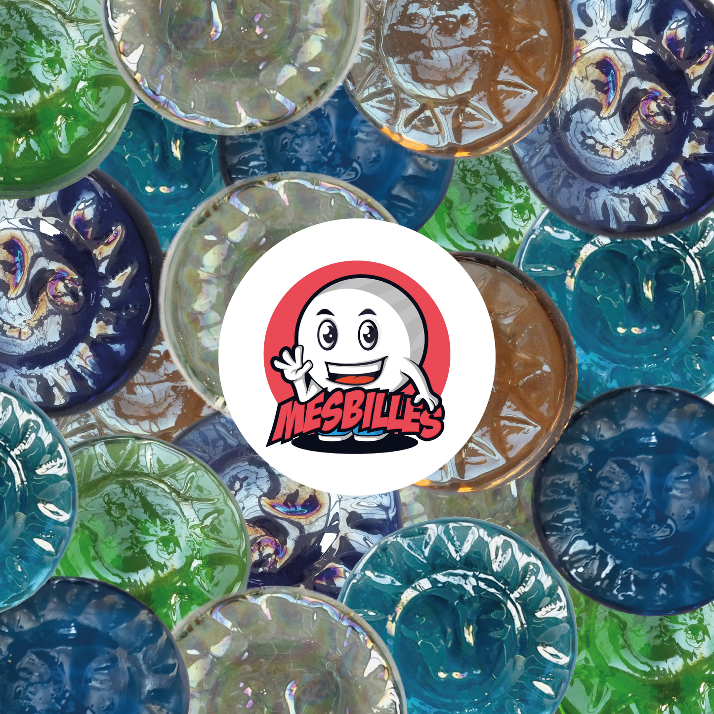 1 Murmeln Sonne Grün