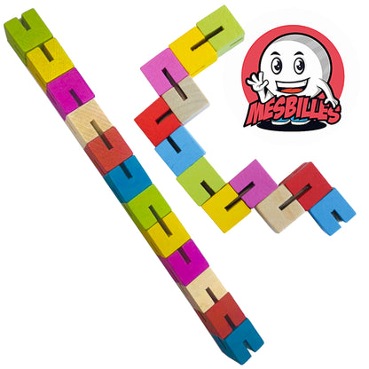 Ensemble complet de 55 billes assorties et d’un Bâton Articulé coloré – jouet tactile et amusant MesBilles