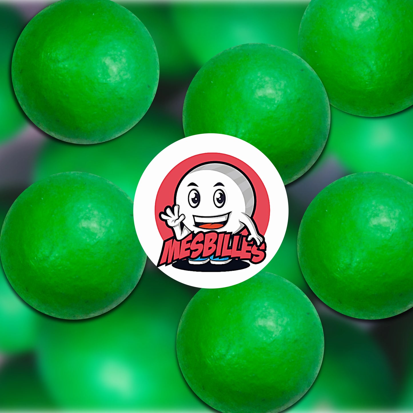 Billes en terre vertes 16 mm ; fabrication artisanale française avec texture mate et charme traditionnel.