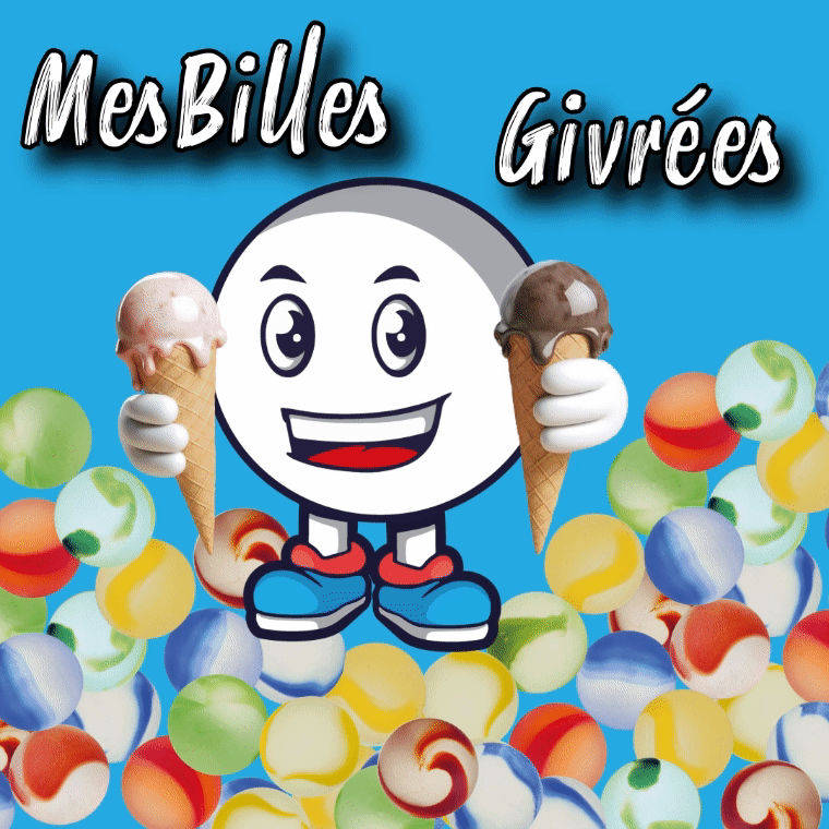 1 Murmel Frosted Schwarz 16 mm