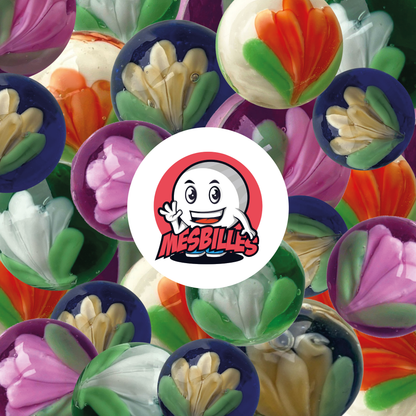 1 Bille Art Tulipe Blanc 16 mm