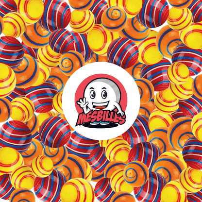 1 Murmeln Equinoxe Gelb und Weiß 25 mm