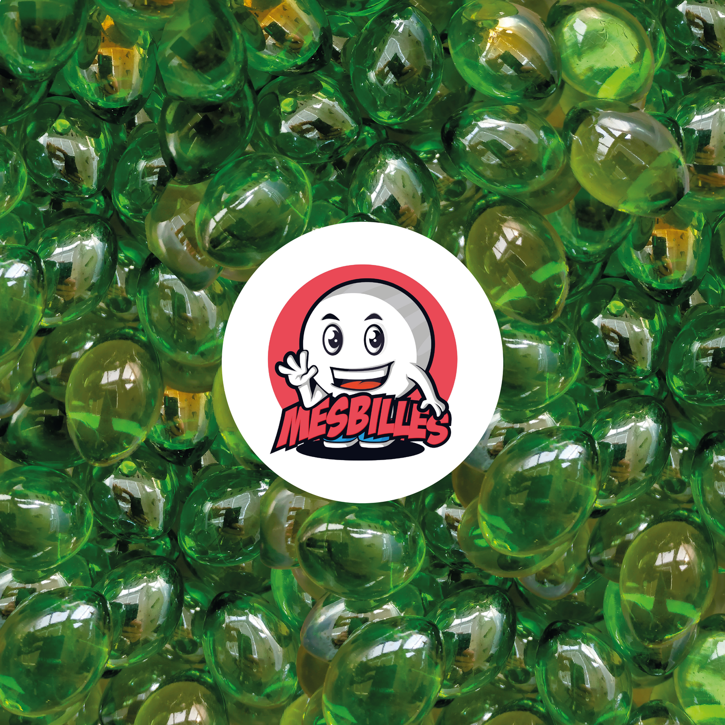 1 Murmeln Rugby Grün