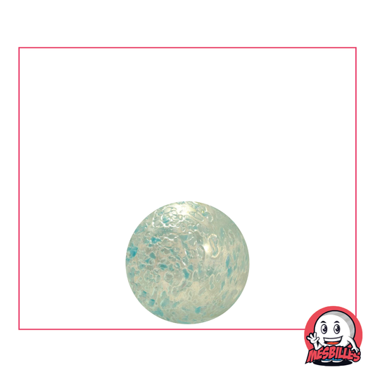 Murmeln Nugget 14 mm transluzentes Glas mit blauen Splitter - MeineMurmeln