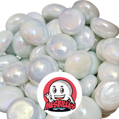 Pour Décorer, Jouer ou Collectionner, Les Petites Billes Plates Blanc de MesBilles sont indispensables.