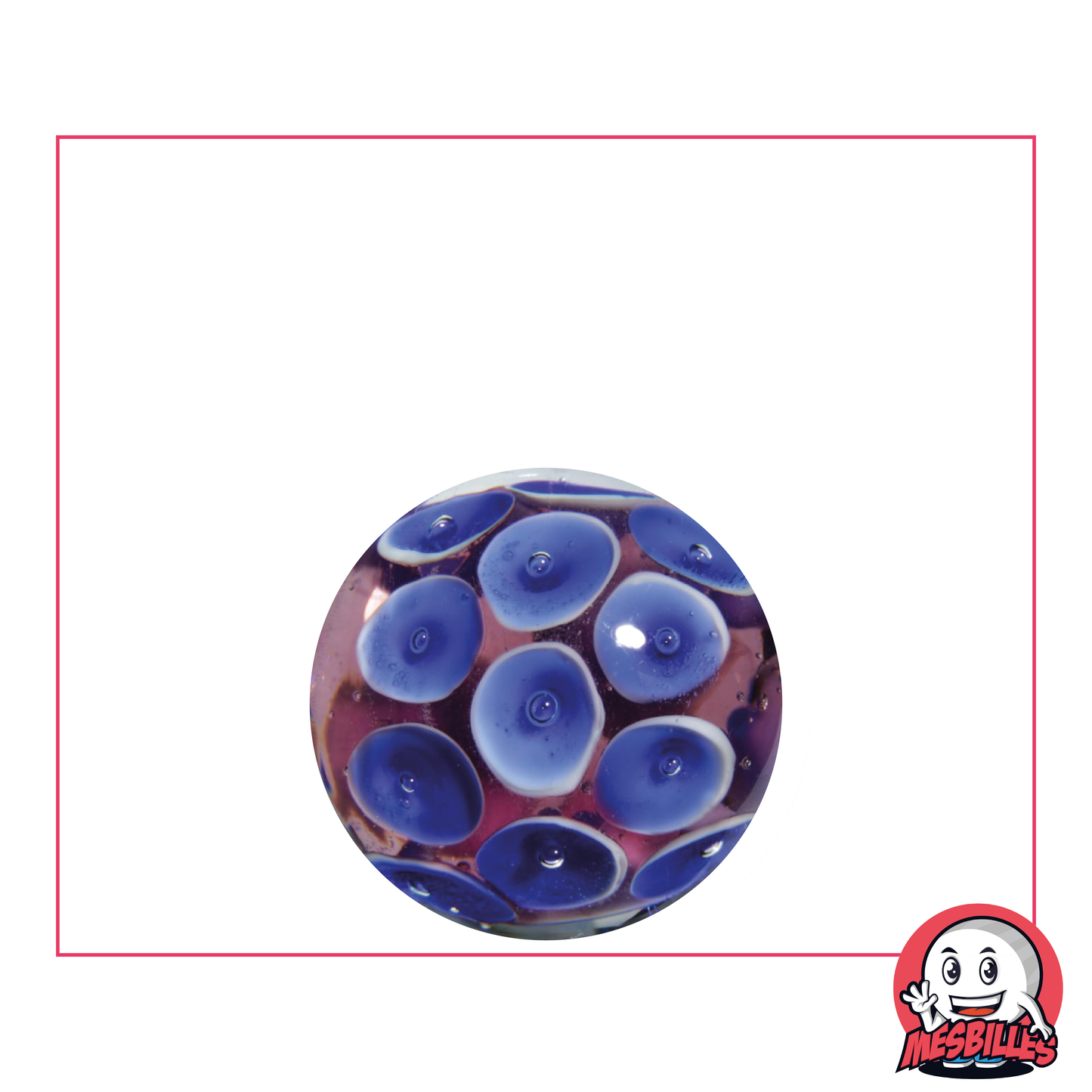 1 Bille Art Nénuphar Bleu 22 mm