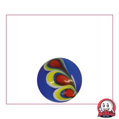 1 Murmeln Pfau Blau 16 mm