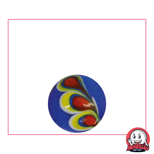 1 Bille Art Paon Bleu 16 mm