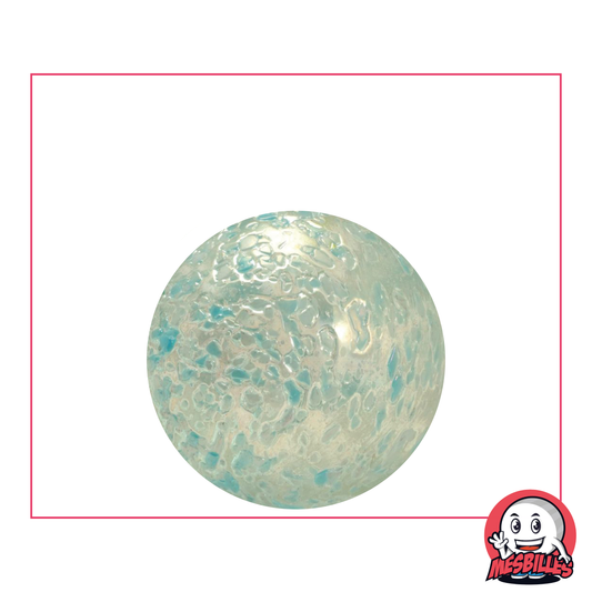 Murmeln Nugget 22 mm transluzentes Glas mit blauen Splitter - MeineMurmeln