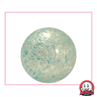 Murmeln Nugget 35 mm transluzentes Glas mit blauen Splitter - MeineMurmeln