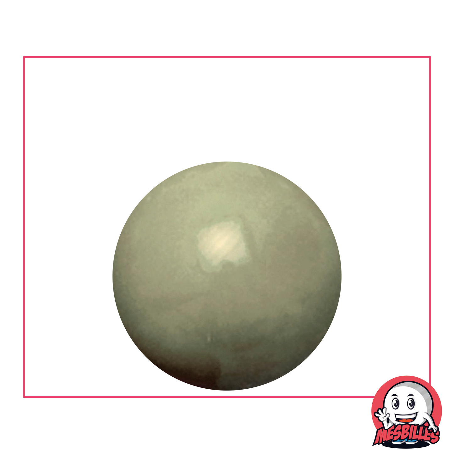 Graue Perlmurmel 25 mm – Elegantes und geheimnisvolles undurchsichtiges Glas – MeineMurmeln