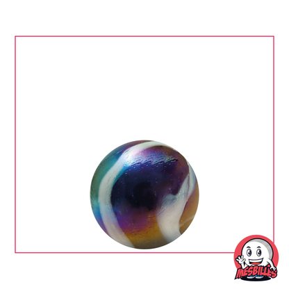 Murmeln Petroleum 16 mm, runde Murmeln aus schwarzem, undurchsichtigem Glas, glänzende Murmeln mit perlmuttfarbenem Schimmer auf der Oberfläche