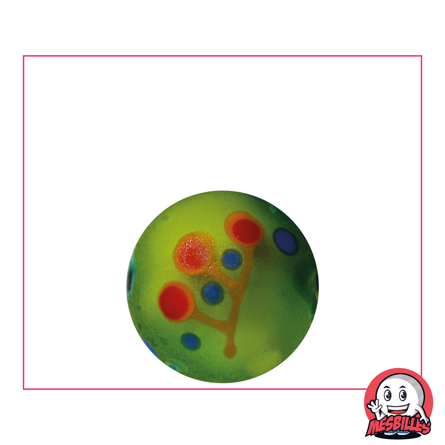 Bille d'Art Piñata Givré Vert 22 mm, décorations géométriques colorées - cadeau pour ami