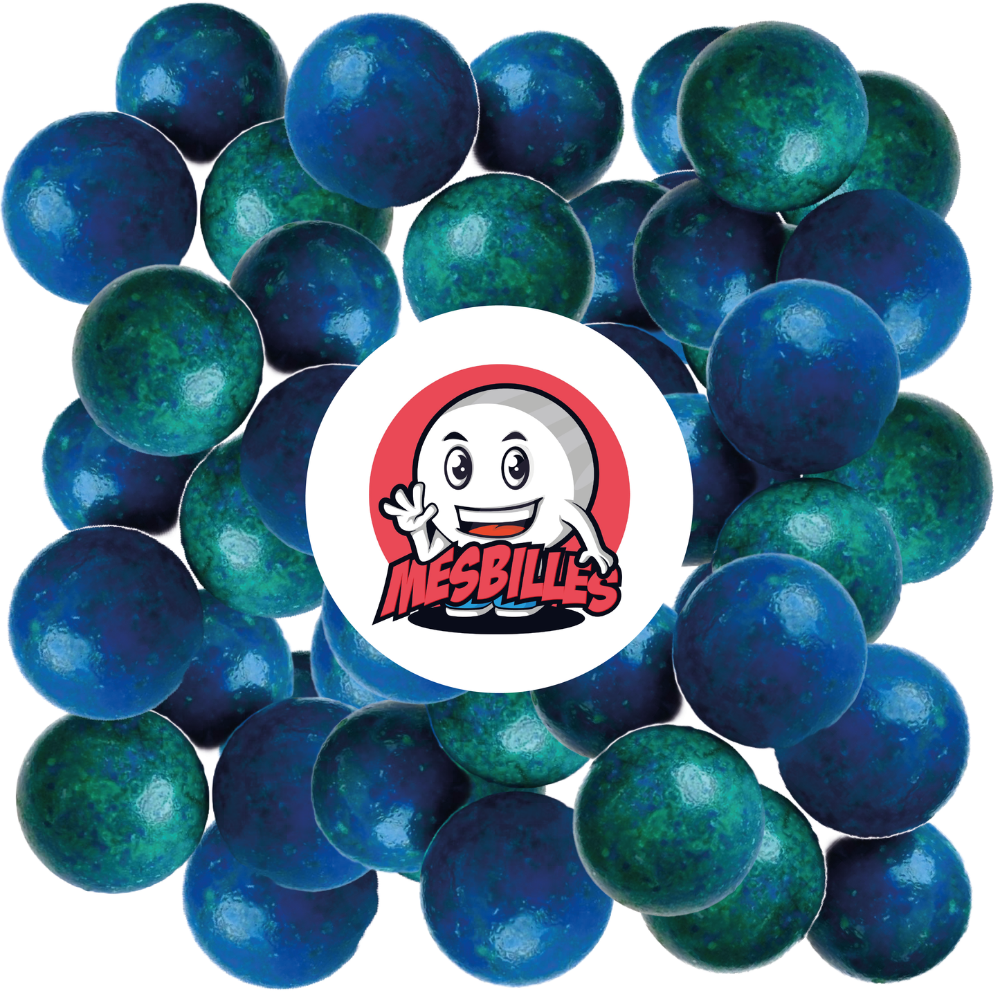 1 Murmeln Planet Blau 25 mm