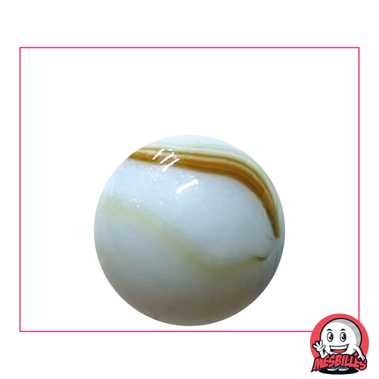1 Bille Porcelaine Blanche 25 mm